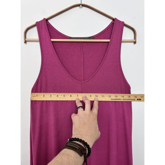Feel the Piece Terre Jacobs Pink Rayon Stretch Tank Dress EUC SZ XS/S - Picture 6 of 6